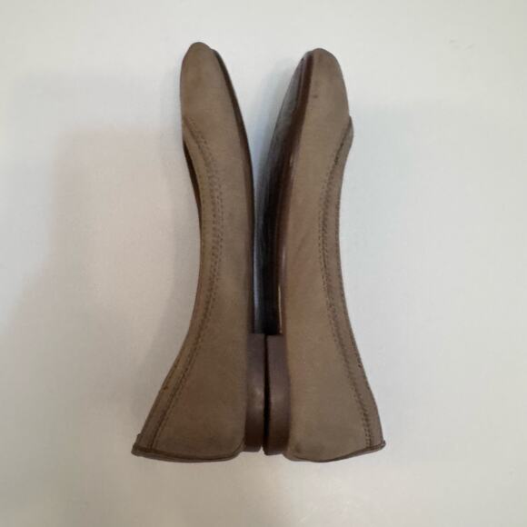 Frye Shoes Womens 6M Taupe Leather Carrie Slip On Ballerina Flat - Picture 5 of 13